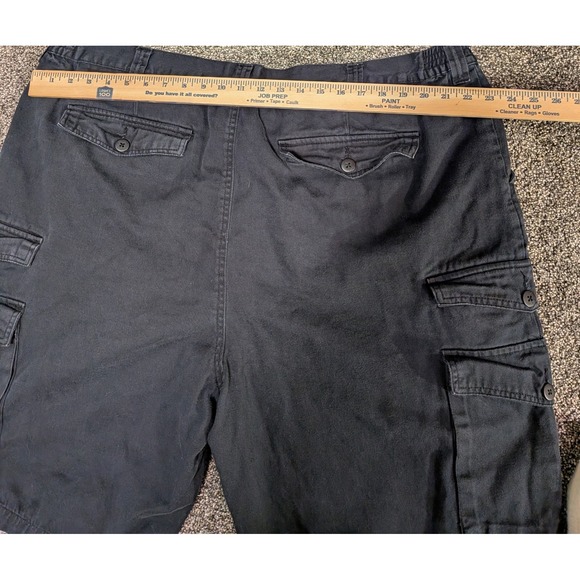 KingSize Mens 48 Big Cargo Shorts Charcoal Gray Cotton Twill Utility Pockets - Picture 3 of 7